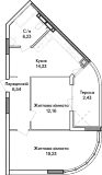 2-кімнатна  60.92м² номер - 31 зображення з ЖК Синергія Сіті