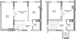 2-комнатная  78.57м² номер - 54 изображение с ЖК Синергія Сіті