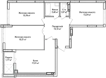 3-комнатная  79.9м² номер - 27 изображение с ЖК Синергія Сіті