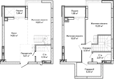 3-комнатная  85.7м² номер - 86 изображение с ЖК Синергія Сіті