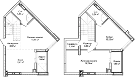 3-комнатная  82.2м² номер - 79 изображение с ЖК Синергія Сіті