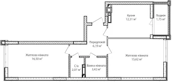 Купити 2-кімнатну квартиру  в Ірпені