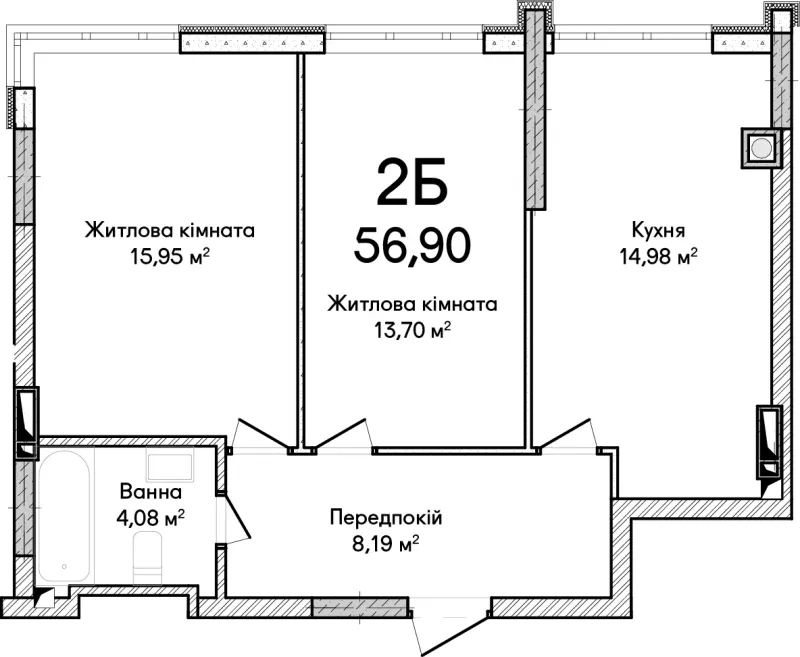 Купити 2-кімнатну квартиру в Ірпені