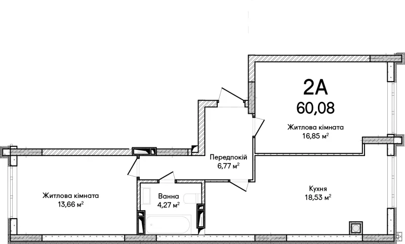 Купить 2-комнатную квартиру  в Ирпене