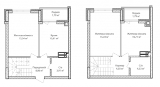 3-комнатная  77.98м² номер - 57 изображение с ЖК Синергія Сіті