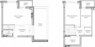 3-комнатная  85.39м² номер - 53 изображение с ЖК Синергія Сіті
